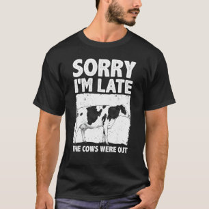 Camiseta Vaca Para Homens Vaca Exploradoras Agrícolas