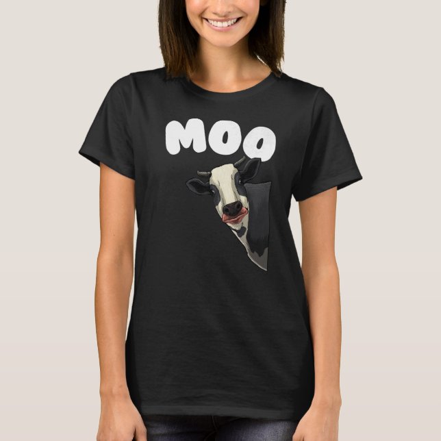 Camiseta Vaca Para Homens Vaca Exploradores De Fazendas Lát (Frente)
