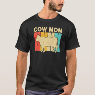 Camiseta Vaca Para Mãe Vaca Mãe Fazendeiro Pecuária Leiteir