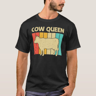 Camiseta Vaca Para Mulheres Meninas Vaca Fazendeira Pecuári