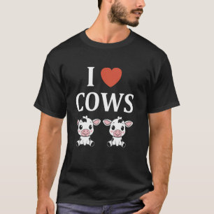 Camiseta Vaca pequena fofa Engraçado minimalista simples eu