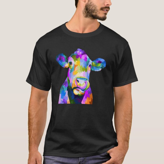 Camiseta Vaca Pop Colorida (Frente)
