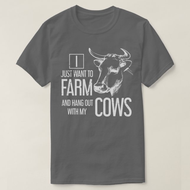 Camiseta Vaca-Presente Do Agricultor (Frente do Design)