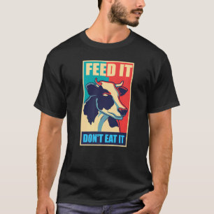 Camiseta Vaca protege animais leiteiros vegetarianos comem
