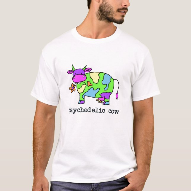 Camiseta vaca psicadélico (Frente)