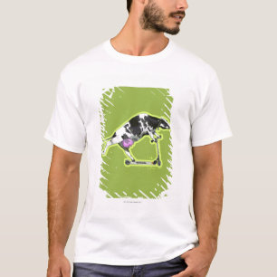 Camiseta Vaca que monta um patinete
