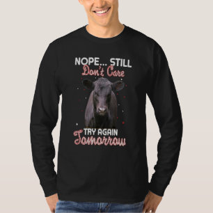 Camiseta Vaca Raiva Não Se Importa De Tentar Novamente Aman