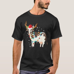Camiseta Vaca Rena de Natal Luzes de Natal