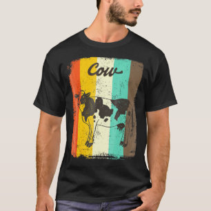 Camiseta Vaca Retro 70s Vintage Fazenda Arte Animal