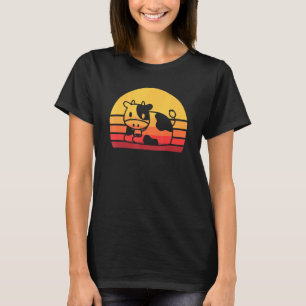 Camiseta Vaca Retro Vintage Fofo Gado Leiteiro