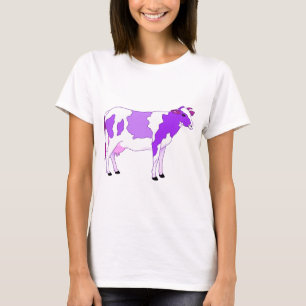 Camiseta Vaca roxa Pastel