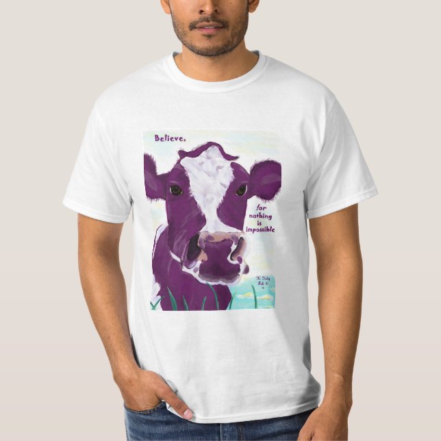 Camiseta Vaca roxa que contempla bastante possivelmente o (Frente)