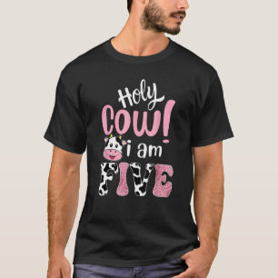 Camiseta Vaca Sagrada Estou Com Cinco Anos Decorações De An