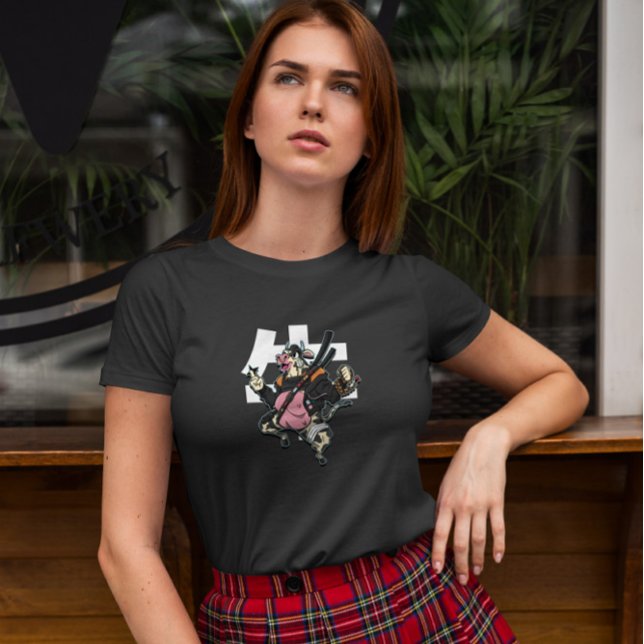 Camiseta Vaca Samurai Moderna (Criador carregado)