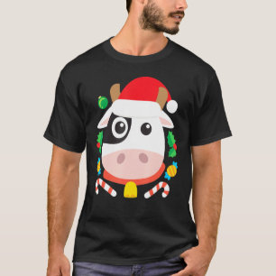 Camiseta Vaca Santa Fofa Fazendeiro Camponesa Natal