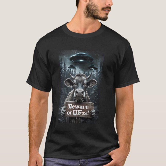 Camiseta Vaca Selfie OVNI (Frente)