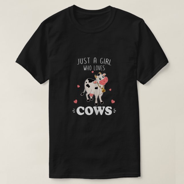 Camiseta Vaca Só Uma Menina Que Ama Vacas (Frente do Design)