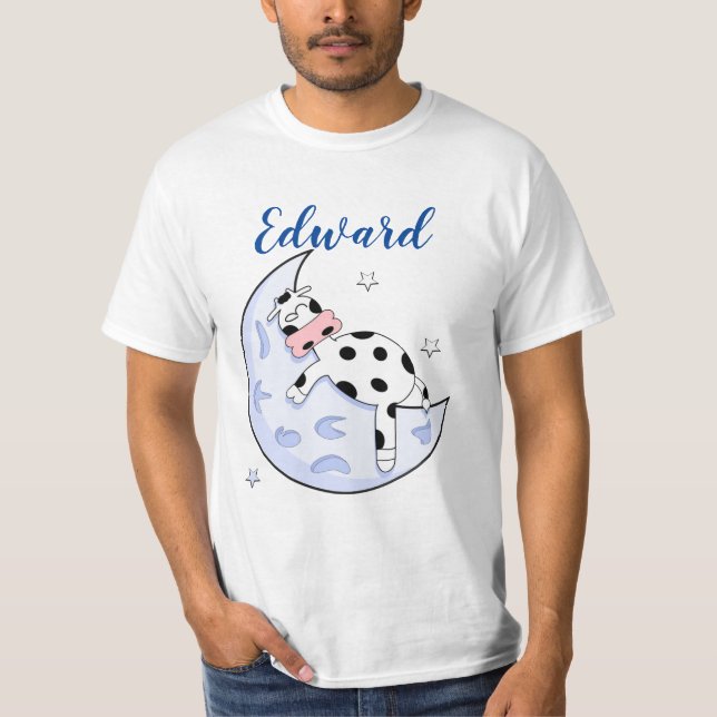Camiseta Vaca sobre a Lua (Frente)