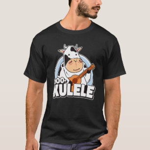 Camiseta Vaca Tocando Ukelele Fazendeiro Mookulele Uke Ukel
