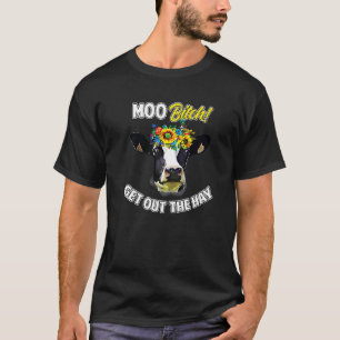 Camiseta Vaca Trocadilho Moo Gado Leiteiro Holstein Fazende