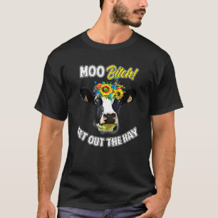 Camiseta Vaca Trocadilho Muu Gado Leiteiro Holstein Fazende