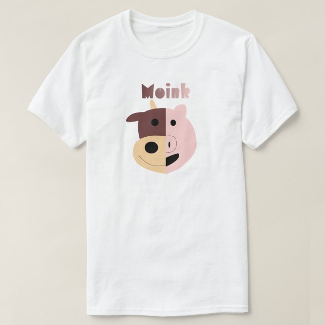 Camiseta Vaca + Tshirt dos mes do porco = do Moink (Frente do Design)