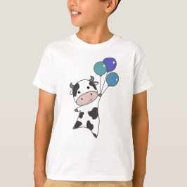 Camiseta Vaca Vaca Voa Balões Animais Bons