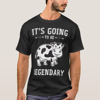 Camiseta Vaca Vai Ser Lendário Para Fazenda De Vacas Fazend