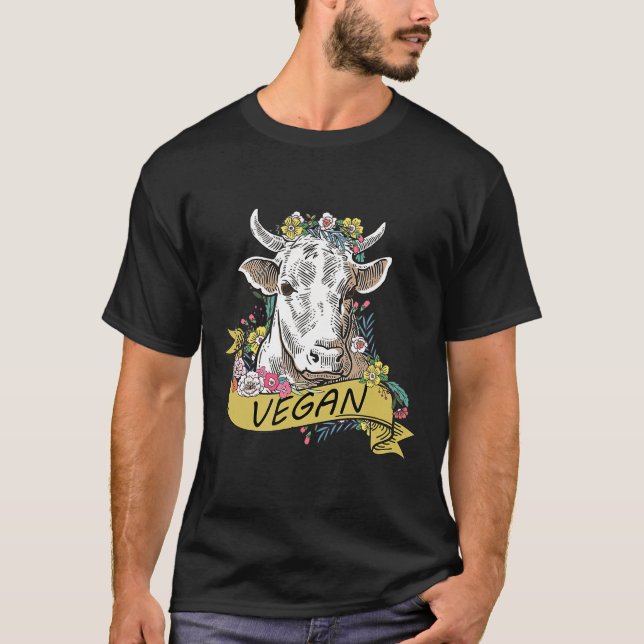Camiseta Vaca Vegana Carne (Frente)