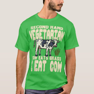 Camiseta Vaca Vegetariana de Segunda Mão come Vaca Eu como