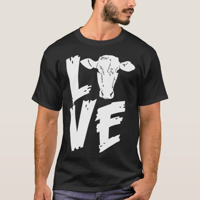 Camiseta Vacas amam  animal vaca  produtores de leite (Frente)