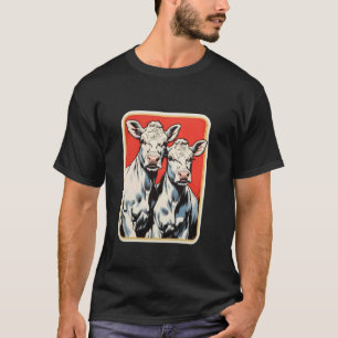 Camiseta Vacas Brancas no Vermelho - Duo Dramático de Anima