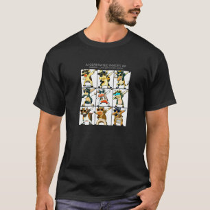Camiseta Vacas Dabbing, óculos de sol Ai Gerado Meme Hum