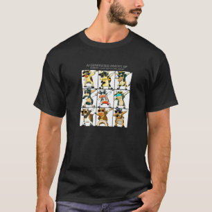 Camiseta Vacas Dabbing, óculos de sol Ai Gerado Meme Hum