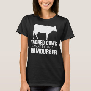 Camiseta Vacas De Fazenda Sagradas Fazem O Melhor Hambúrgue