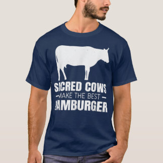 Camiseta Vacas De Fazenda Sagradas Fazem O Melhor Hambúrgue