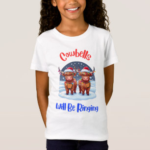 Camiseta Vacas De Vaca Vão Tocar Vacas De Natal