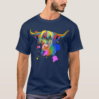 Camiseta Vacas do planalto escocês dotadas de presentes nas
