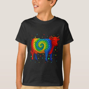 Camiseta Vacas Engraçadas Amam Bolinhas Feliz Dia Ponto Men