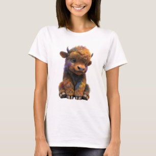 Camiseta Vacas Highland Bebês Caprichosas Coloridas para Mu