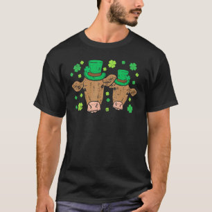 Camiseta Vacas Irlandesas Bezerras Animais da Fazenda Dia d