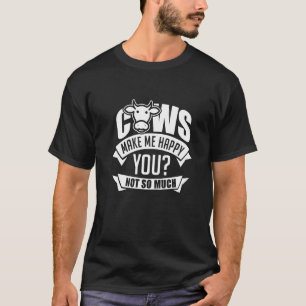 Camiseta Vacas Me Fazem Feliz Fazendeiro Animal de Fazenda