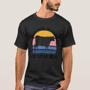 Camiseta Vacas Me Fazem Feliz Vaca Engraçada Fazendeiro Ani