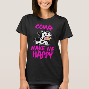 Camiseta Vacas me fazem feliz Vaca fazendeira