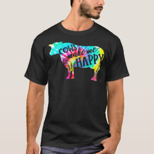 Camiseta Vacas Me Fazem Feliz  Vaca Fazendeira  Dia das Mãe