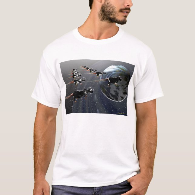 Camiseta Vacas no espaço (Frente)