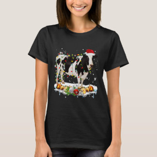 Camiseta Vacas Papais noeis Natal Amantes Luzes de Natal