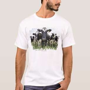 Camiseta Vacas que estão em seguido de vista a câmera