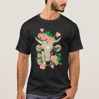 Camiseta Vacas Rosas Floral Flor Fofo Esposa do Fazendeiro