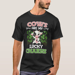 Camiseta Vacas são meu agricultor de amuletos da sorte